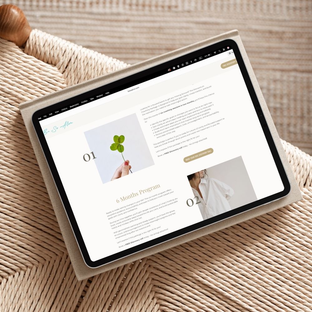 Website design process showcasing layout, structure, and user experience